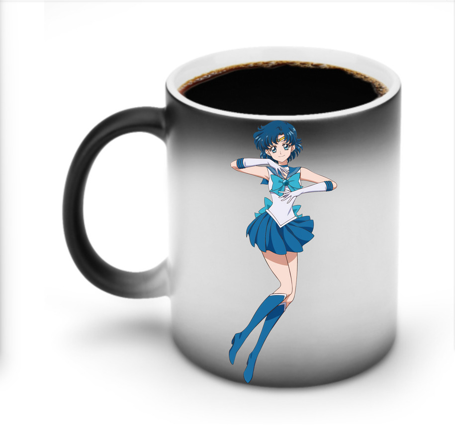 （画像用） 美少女戦士セーラームーン 水野 亜美 みずの あみ Sailor Moon Mizuno Ami 温度変色マグカップ