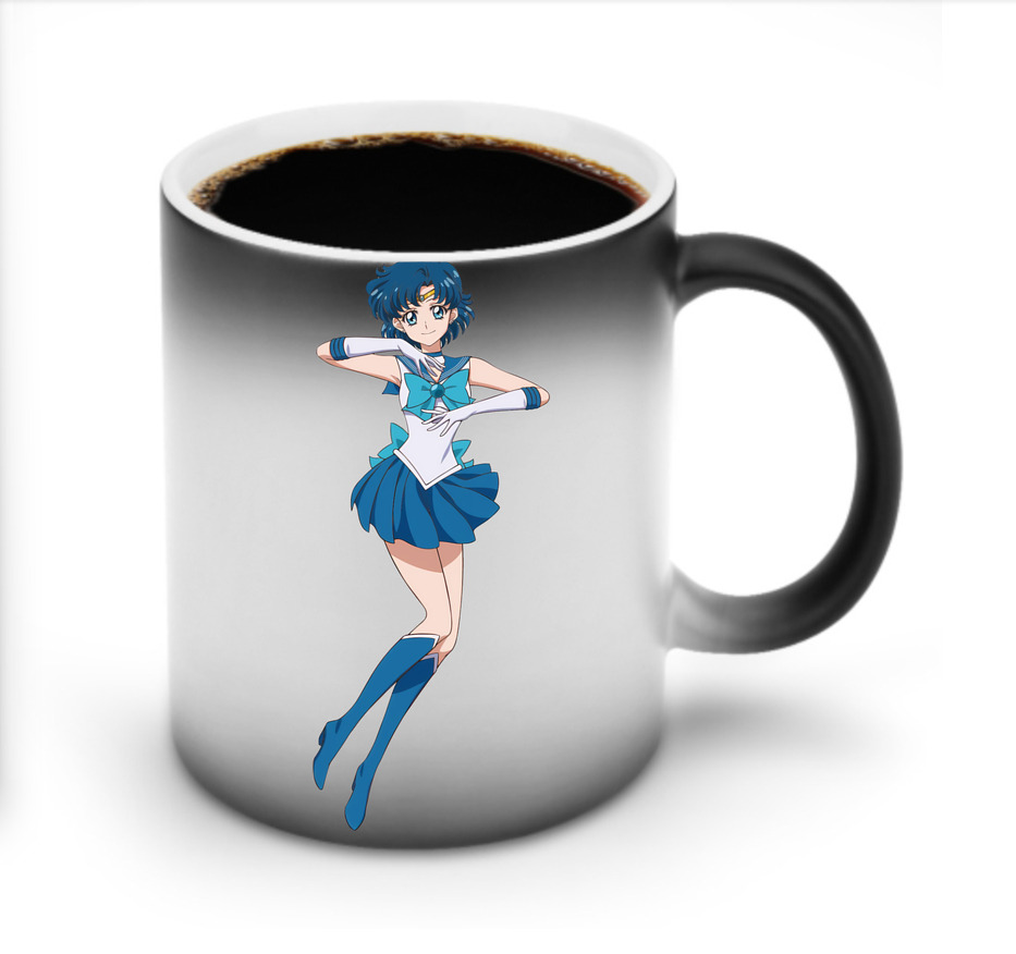 （画像用） 美少女戦士セーラームーン 水野 亜美 みずの あみ Sailor Moon Mizuno Ami 温度変色マグカップ