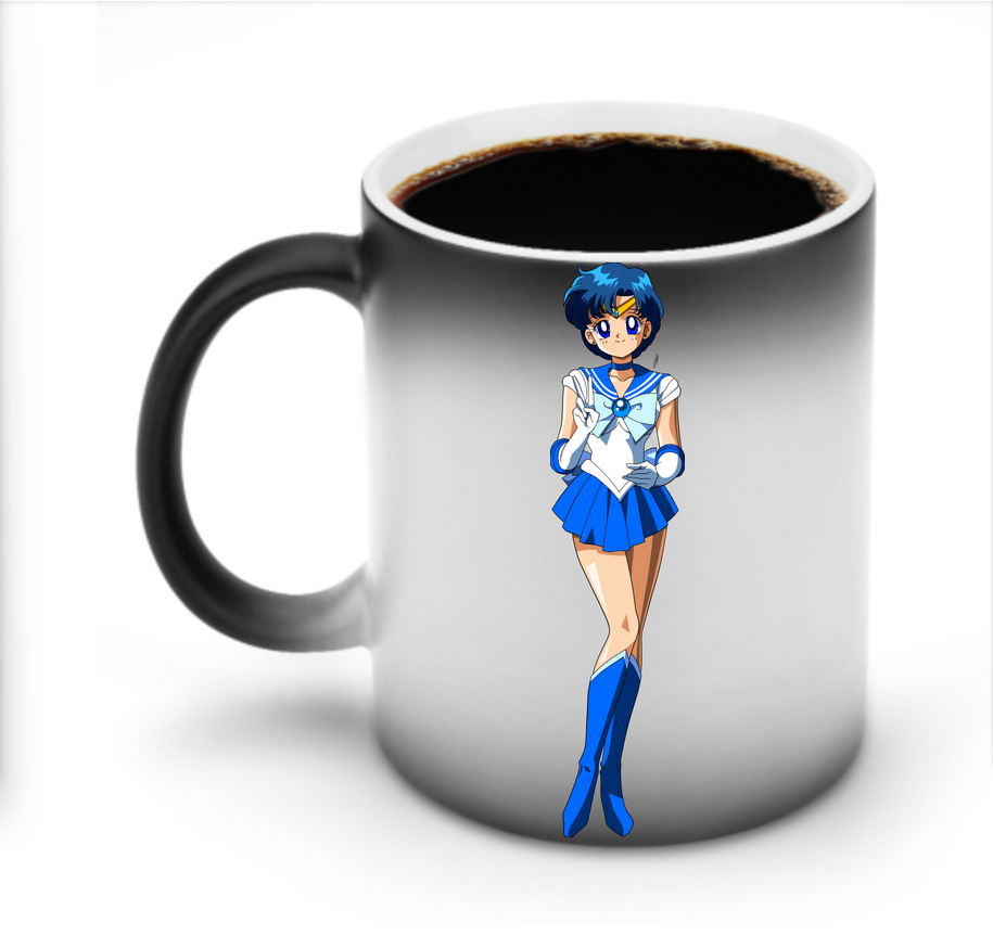 （画像用） 美少女戦士セーラームーン 水野 亜美 みずの あみ Sailor Moon Mizuno Ami 温度変色マグカップ
