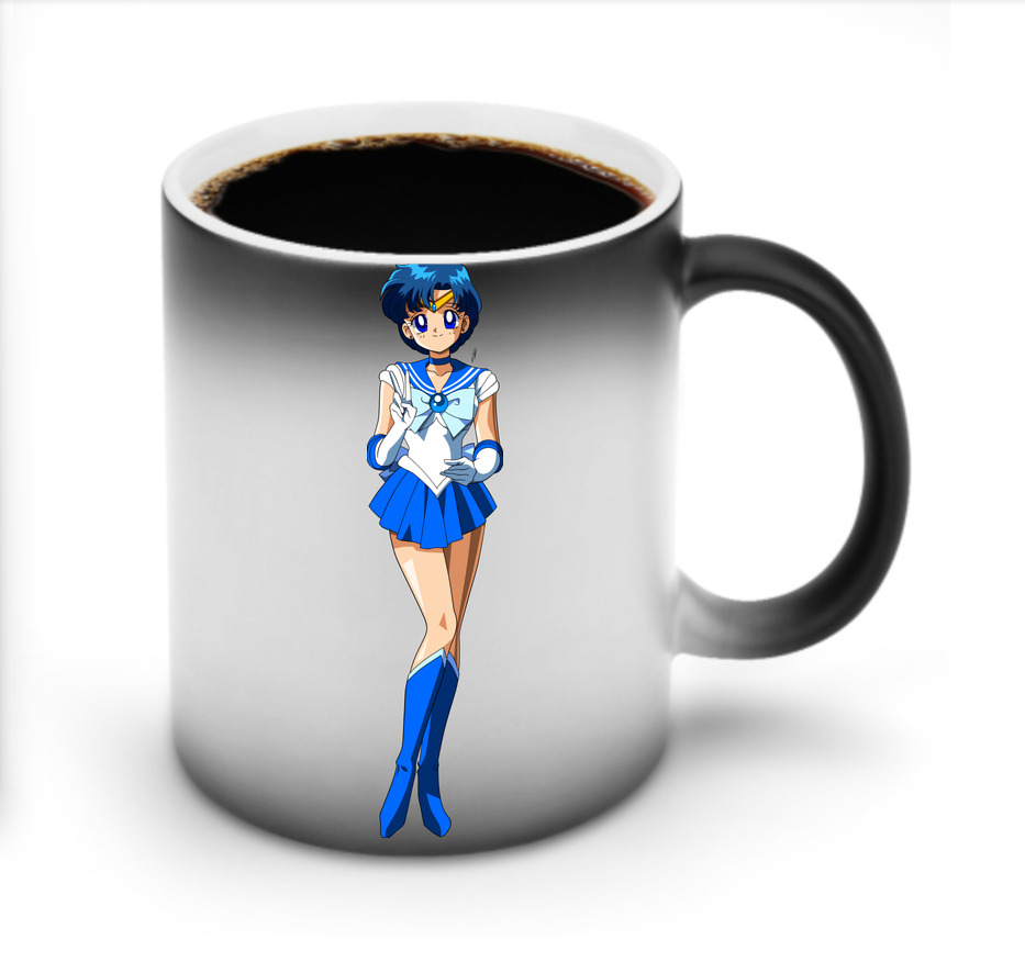 （画像用） 美少女戦士セーラームーン 水野 亜美 みずの あみ Sailor Moon Mizuno Ami 温度変色マグカップ