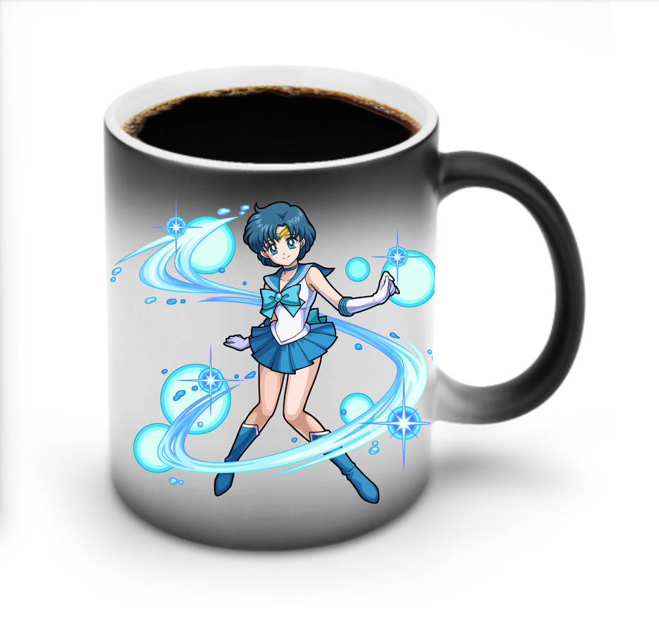 （画像用） 美少女戦士セーラームーン 水野 亜美 みずの あみ Sailor Moon Mizuno Ami 温度変色マグカップ