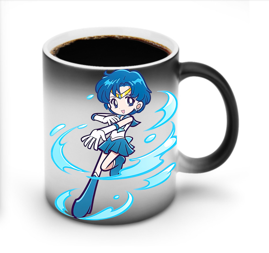 （画像用） 美少女戦士セーラームーン 水野 亜美 みずの あみ Sailor Moon Mizuno Ami 温度変色マグカップ