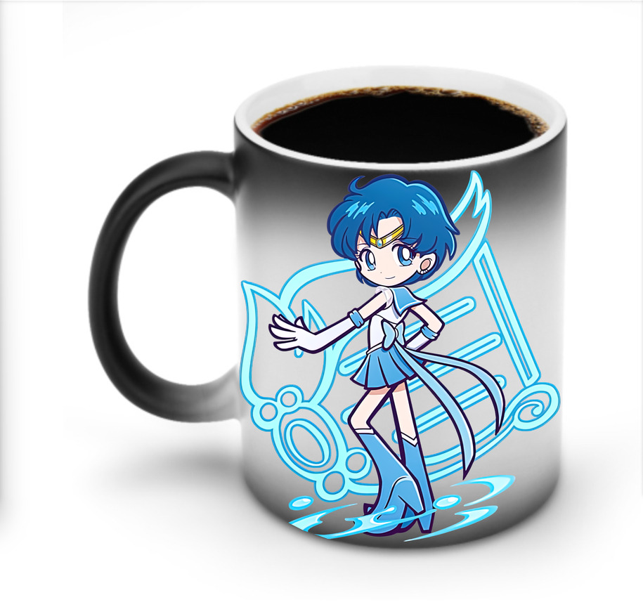 （画像用） 美少女戦士セーラームーン 水野 亜美 みずの あみ Sailor Moon Mizuno Ami 温度変色マグカップ