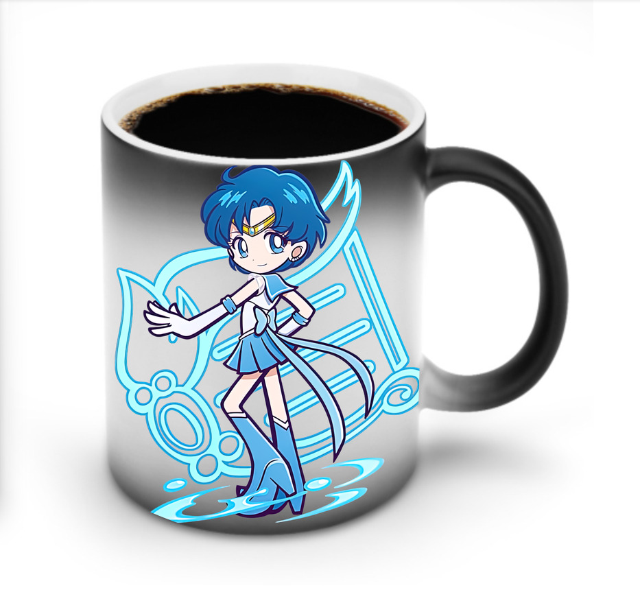 （画像用） 美少女戦士セーラームーン 水野 亜美 みずの あみ Sailor Moon Mizuno Ami 温度変色マグカップ