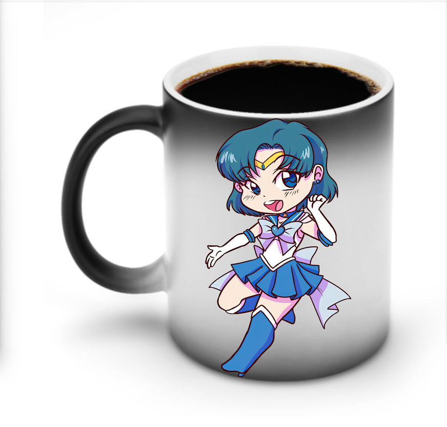 （画像用） 美少女戦士セーラームーン 水野 亜美 みずの あみ Sailor Moon Mizuno Ami 温度変色マグカップ