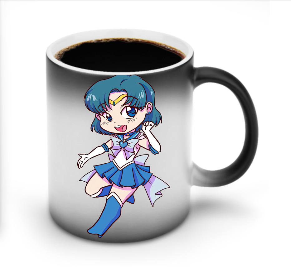 （画像用） 美少女戦士セーラームーン 水野 亜美 みずの あみ Sailor Moon Mizuno Ami 温度変色マグカップ