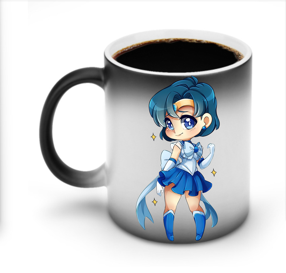 （画像用） 美少女戦士セーラームーン 水野 亜美 みずの あみ Sailor Moon Mizuno Ami 温度変色マグカップ