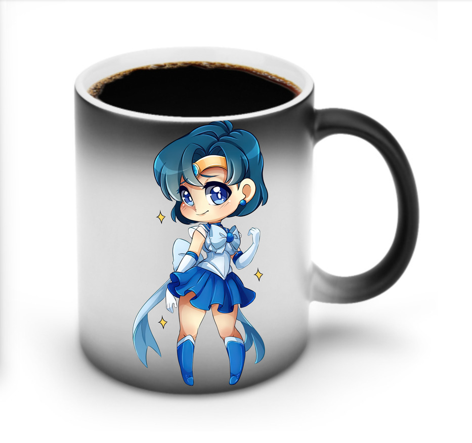 （画像用） 美少女戦士セーラームーン 水野 亜美 みずの あみ Sailor Moon Mizuno Ami 温度変色マグカップ