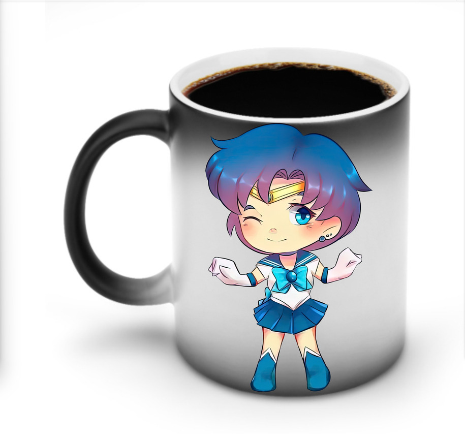（画像用） 美少女戦士セーラームーン 水野 亜美 みずの あみ Sailor Moon Mizuno Ami 温度変色マグカップ