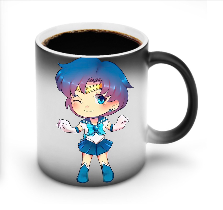 （画像用） 美少女戦士セーラームーン 水野 亜美 みずの あみ Sailor Moon Mizuno Ami 温度変色マグカップ