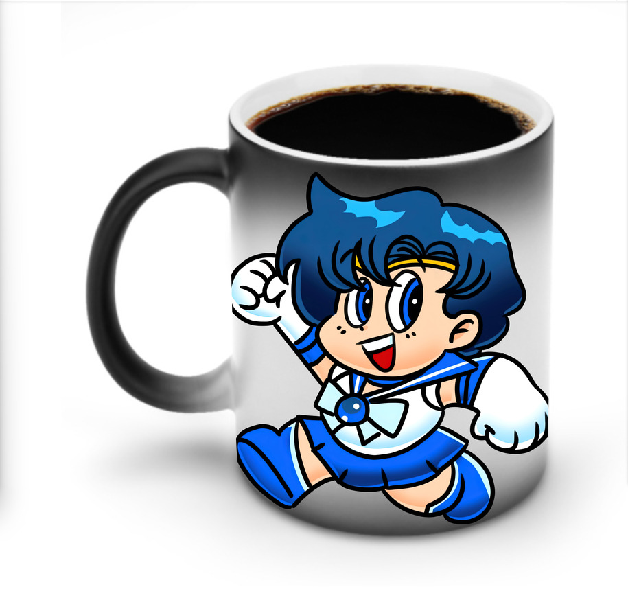 （画像用） 美少女戦士セーラームーン 水野 亜美 みずの あみ Sailor Moon Mizuno Ami 温度変色マグカップ