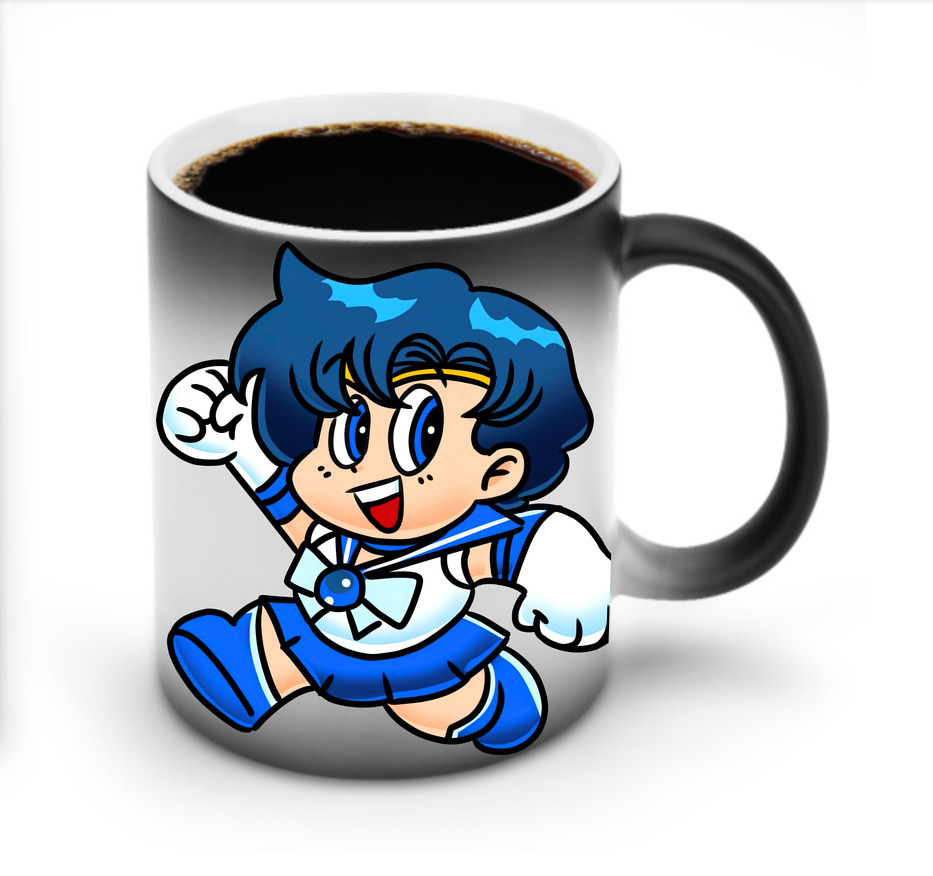 （画像用） 美少女戦士セーラームーン 水野 亜美 みずの あみ Sailor Moon Mizuno Ami 温度変色マグカップ