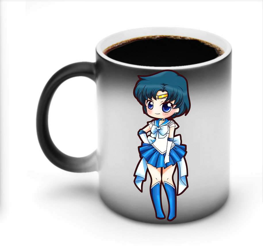 （画像用） 美少女戦士セーラームーン 水野 亜美 みずの あみ Sailor Moon Mizuno Ami 温度変色マグカップ