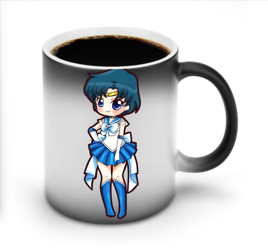 （画像用） 美少女戦士セーラームーン 水野 亜美 みずの あみ Sailor Moon Mizuno Ami 温度変色マグカップ