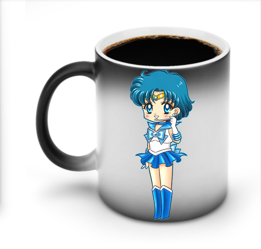 （画像用） 美少女戦士セーラームーン 水野 亜美 みずの あみ Sailor Moon Mizuno Ami 温度変色マグカップ