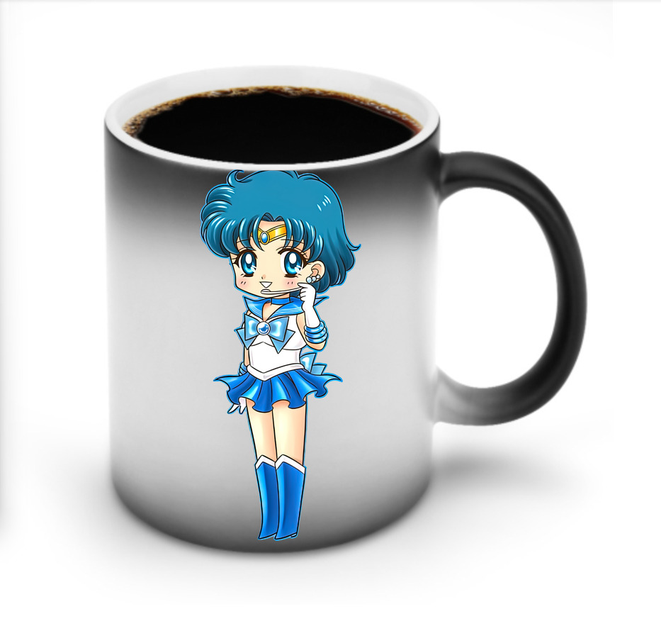 （画像用） 美少女戦士セーラームーン 水野 亜美 みずの あみ Sailor Moon Mizuno Ami 温度変色マグカップ