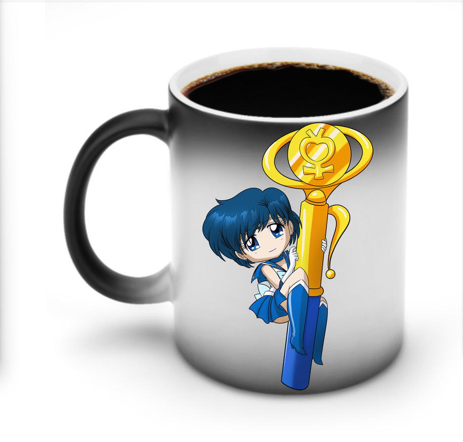（画像用） 美少女戦士セーラームーン 水野 亜美 みずの あみ Sailor Moon Mizuno Ami 温度変色マグカップ