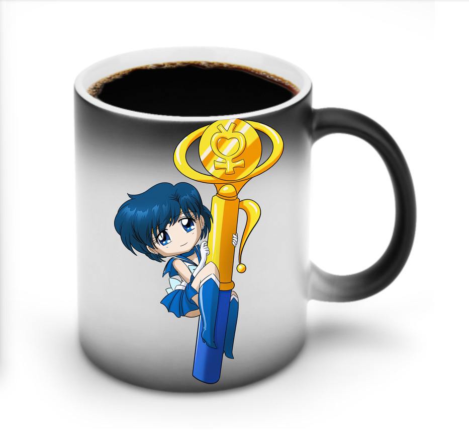 （画像用） 美少女戦士セーラームーン 水野 亜美 みずの あみ Sailor Moon Mizuno Ami 温度変色マグカップ