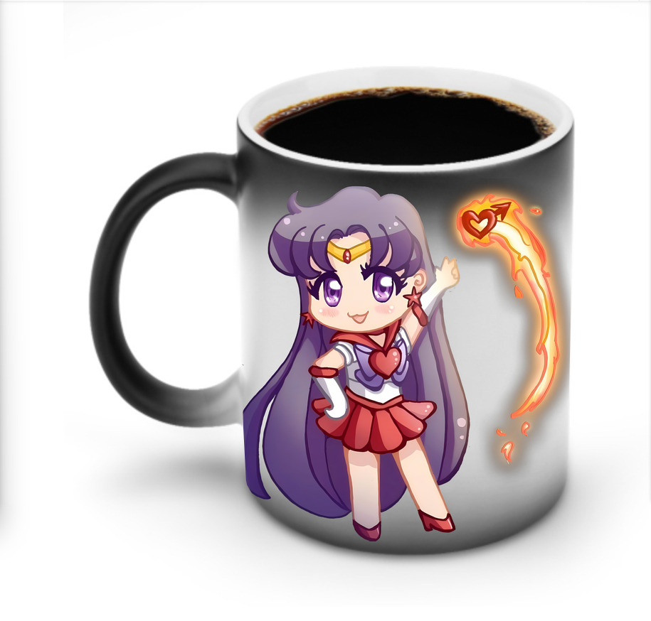（画像用） 美少女戦士セーラームーン 火野レイ ひの レイ Sailor Moon Hino Rei （セーラーマーズ,Sailor Mars） 温度変色マグカップ