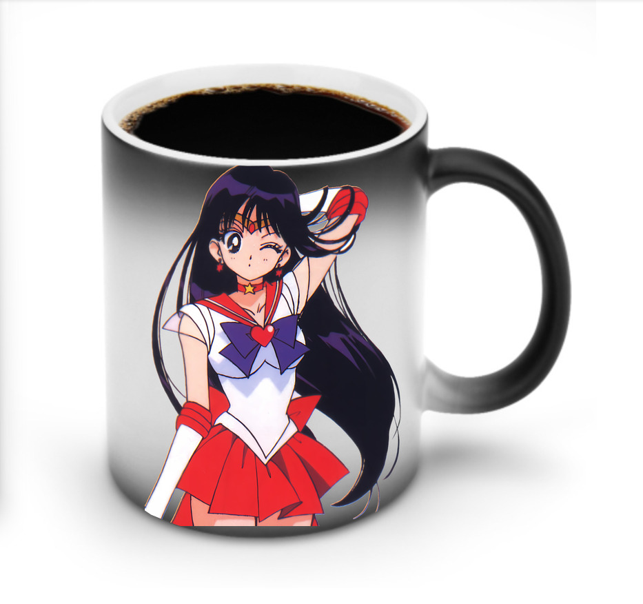（画像用） 美少女戦士セーラームーン 火野レイ ひの レイ Sailor Moon Hino Rei （セーラーマーズ,Sailor Mars） 温度変色マグカップ