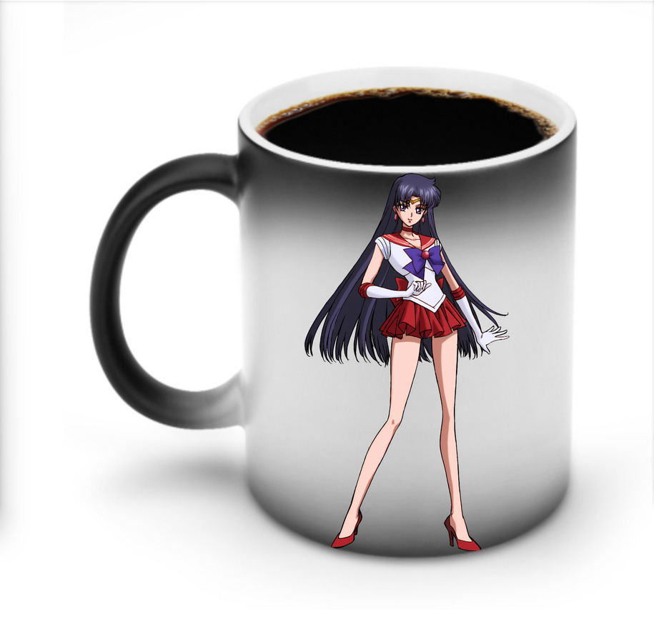 （画像用） 美少女戦士セーラームーン 火野レイ ひの レイ Sailor Moon Hino Rei （セーラーマーズ,Sailor Mars） 温度変色マグカップ