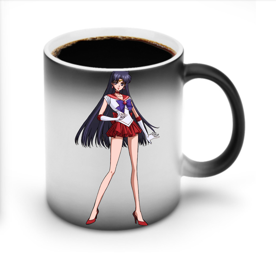 （画像用） 美少女戦士セーラームーン 火野レイ ひの レイ Sailor Moon Hino Rei （セーラーマーズ,Sailor Mars） 温度変色マグカップ