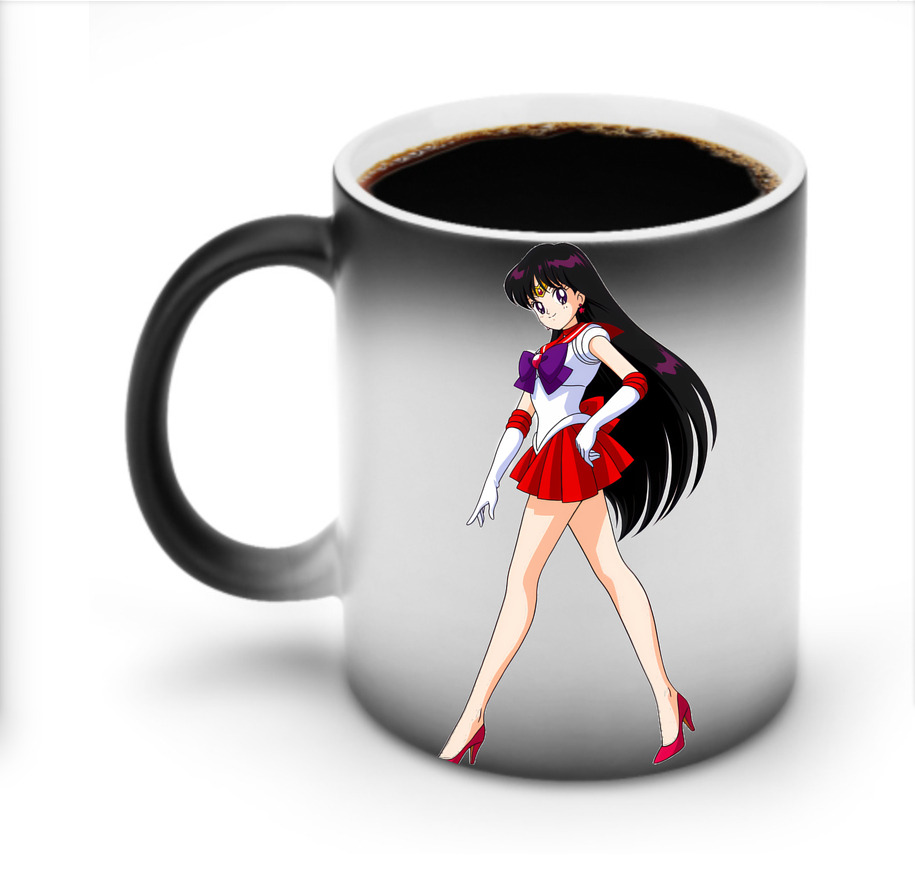 （画像用） 美少女戦士セーラームーン 火野レイ ひの レイ Sailor Moon Hino Rei （セーラーマーズ,Sailor Mars） 温度変色マグカップ