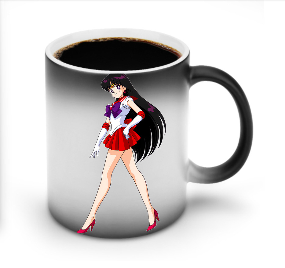 （画像用） 美少女戦士セーラームーン 火野レイ ひの レイ Sailor Moon Hino Rei （セーラーマーズ,Sailor Mars） 温度変色マグカップ