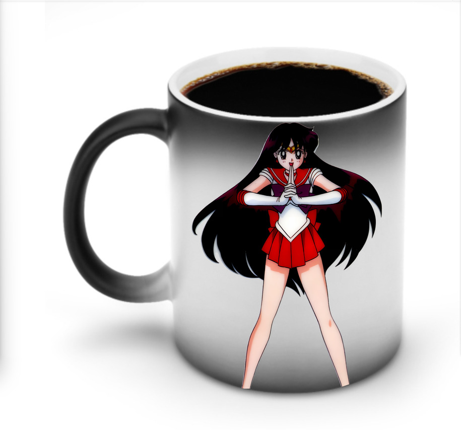 （画像用） 美少女戦士セーラームーン 火野レイ ひの レイ Sailor Moon Hino Rei （セーラーマーズ,Sailor Mars） 温度変色マグカップ