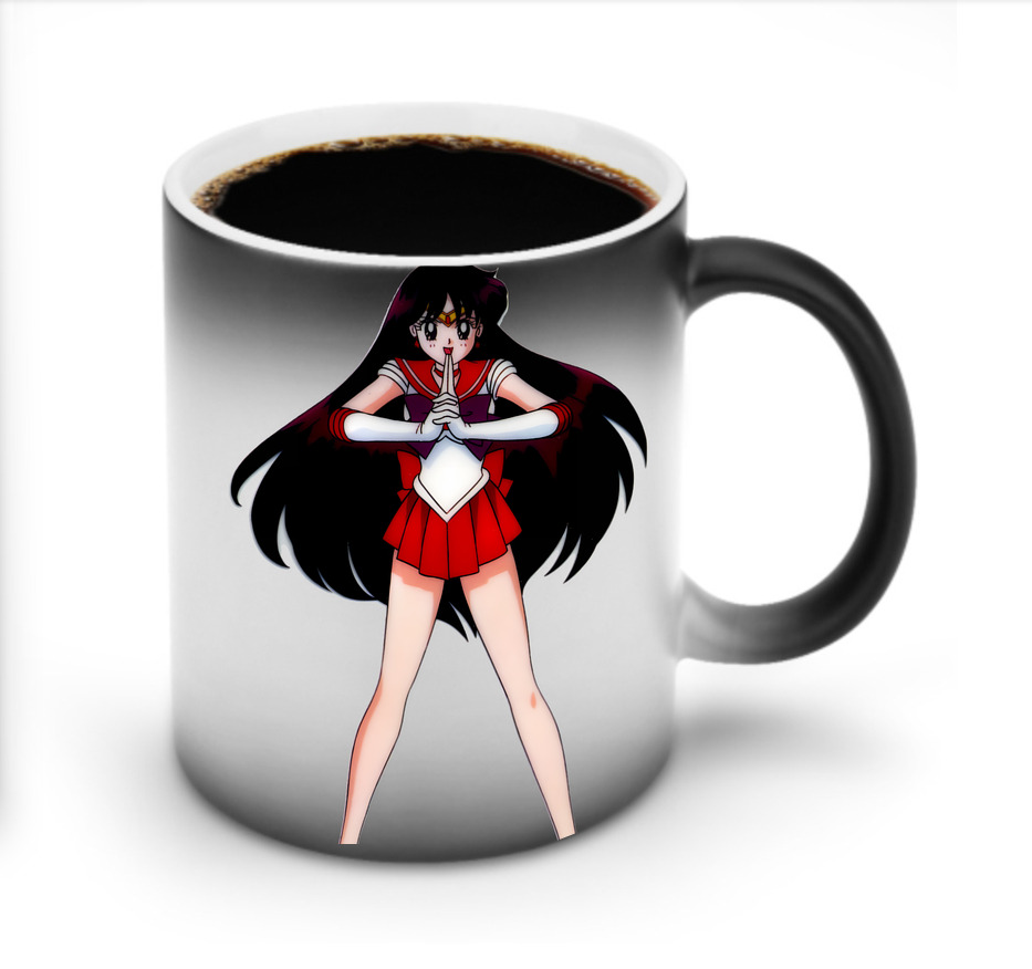 （画像用） 美少女戦士セーラームーン 火野レイ ひの レイ Sailor Moon Hino Rei （セーラーマーズ,Sailor Mars） 温度変色マグカップ