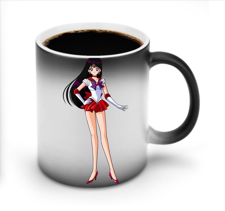 （画像用） 美少女戦士セーラームーン 火野レイ ひの レイ Sailor Moon Hino Rei （セーラーマーズ,Sailor Mars） 温度変色マグカップ