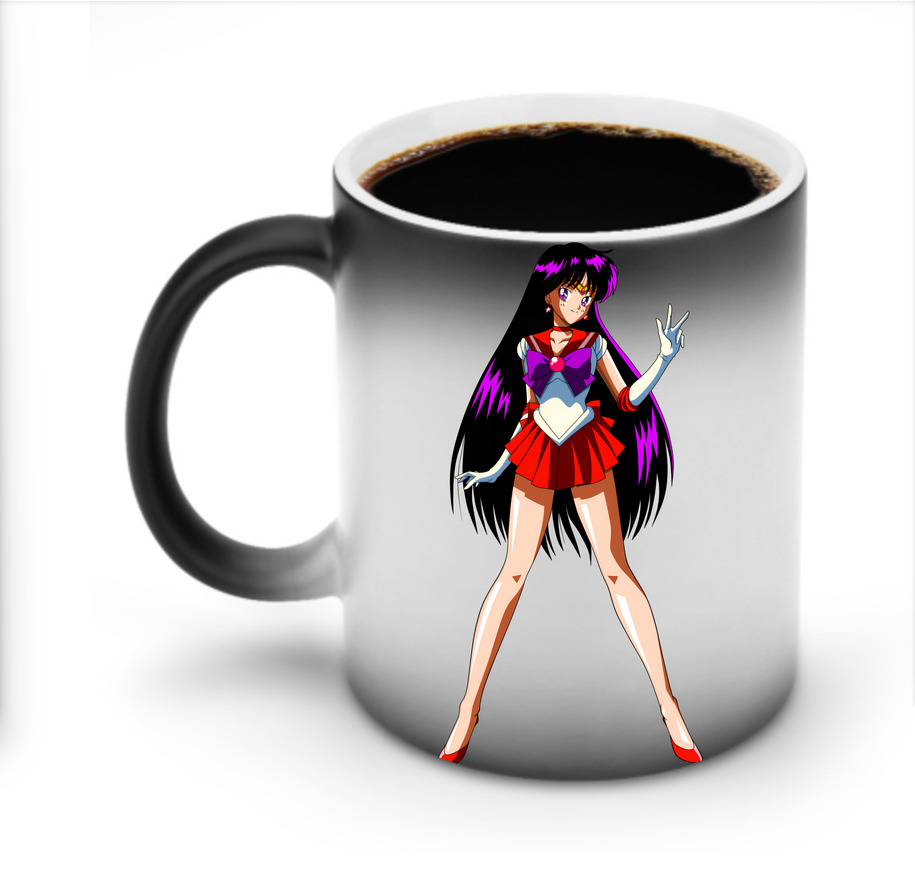 （画像用） 美少女戦士セーラームーン 火野レイ ひの レイ Sailor Moon Hino Rei （セーラーマーズ,Sailor Mars） 温度変色マグカップ