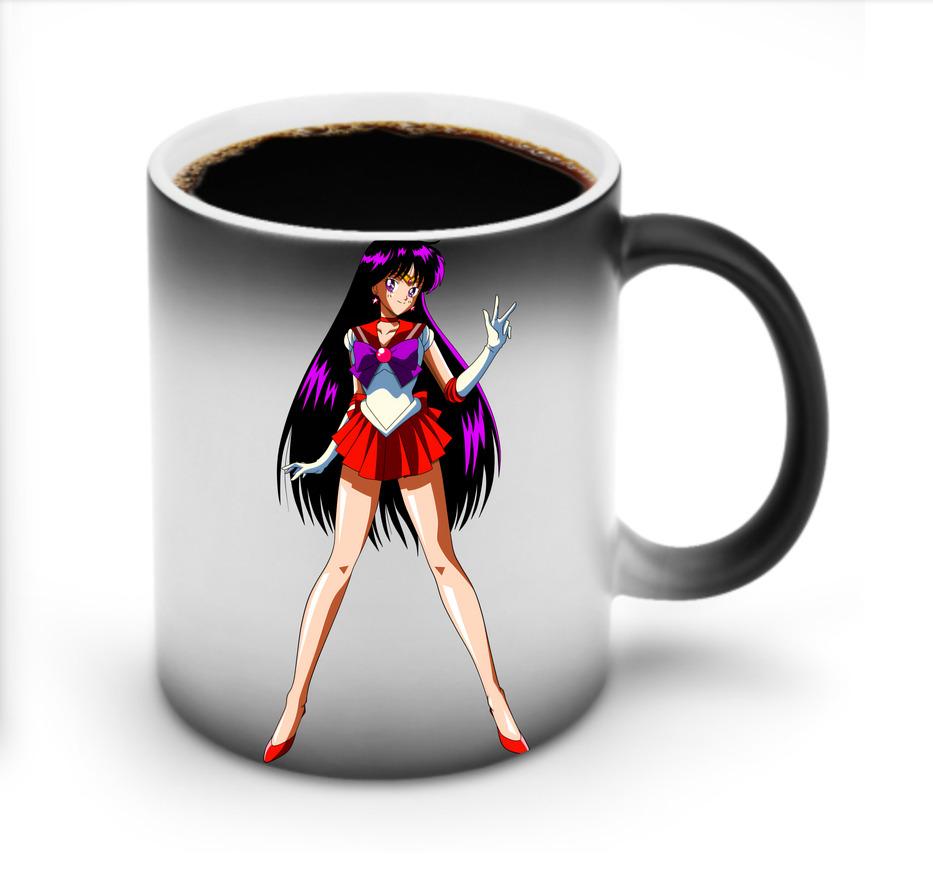 （画像用） 美少女戦士セーラームーン 火野レイ ひの レイ Sailor Moon Hino Rei （セーラーマーズ,Sailor Mars） 温度変色マグカップ