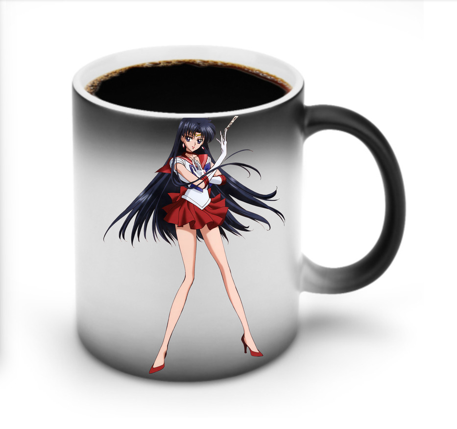 （画像用） 美少女戦士セーラームーン 火野レイ ひの レイ Sailor Moon Hino Rei （セーラーマーズ,Sailor Mars） 温度変色マグカップ