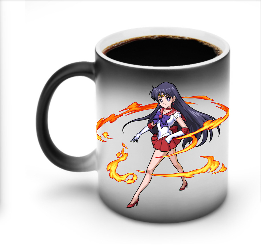 （画像用） 美少女戦士セーラームーン 火野レイ ひの レイ Sailor Moon Hino Rei （セーラーマーズ,Sailor Mars） 温度変色マグカップ
