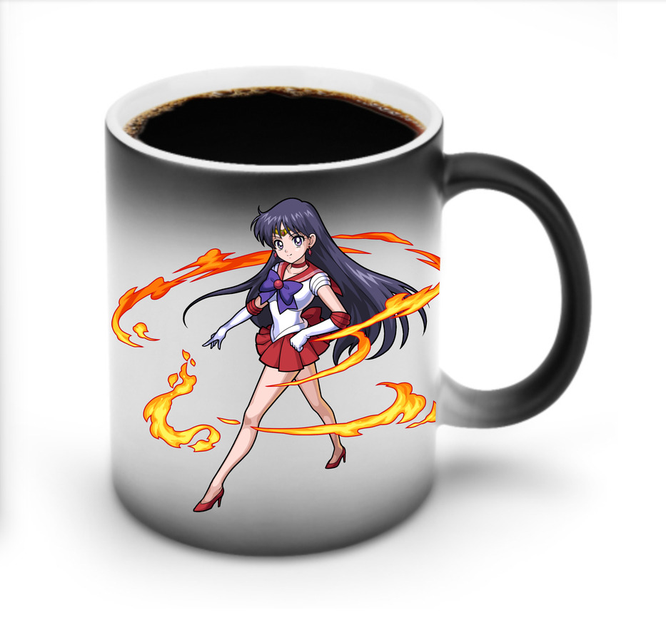 （画像用） 美少女戦士セーラームーン 火野レイ ひの レイ Sailor Moon Hino Rei （セーラーマーズ,Sailor Mars） 温度変色マグカップ