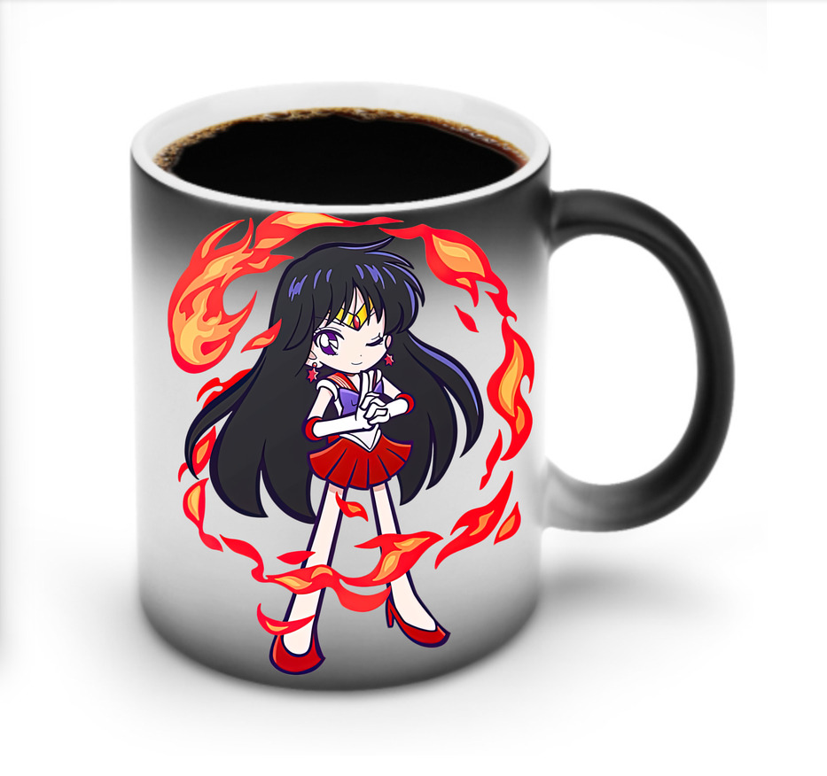 （画像用） 美少女戦士セーラームーン 火野レイ ひの レイ Sailor Moon Hino Rei （セーラーマーズ,Sailor Mars） 温度変色マグカップ