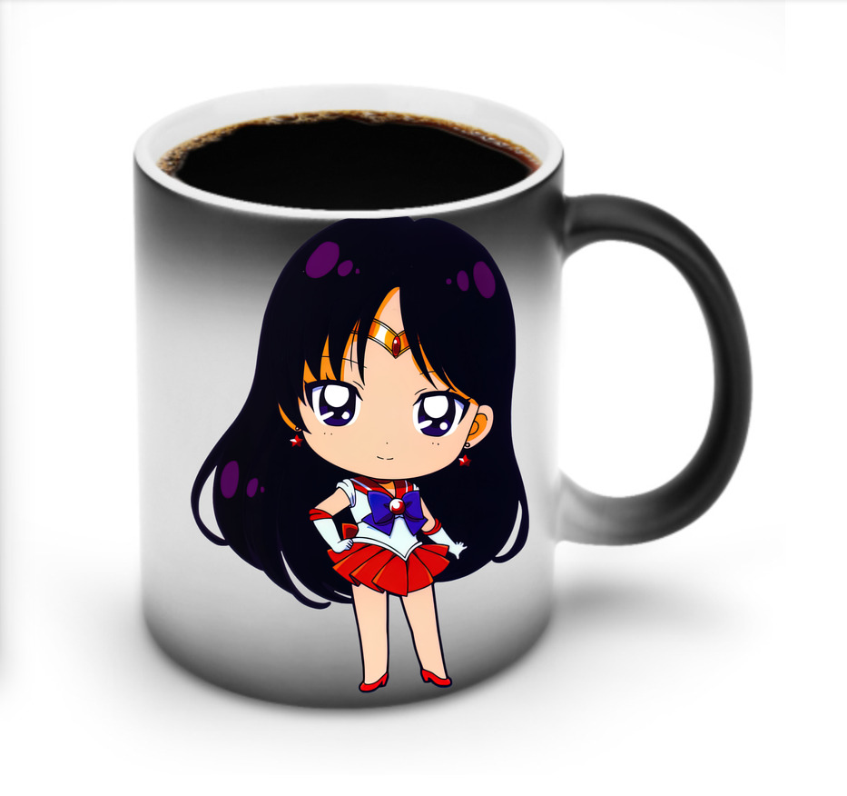 （画像用） 美少女戦士セーラームーン 火野レイ ひの レイ Sailor Moon Hino Rei （セーラーマーズ,Sailor Mars） 温度変色マグカップ