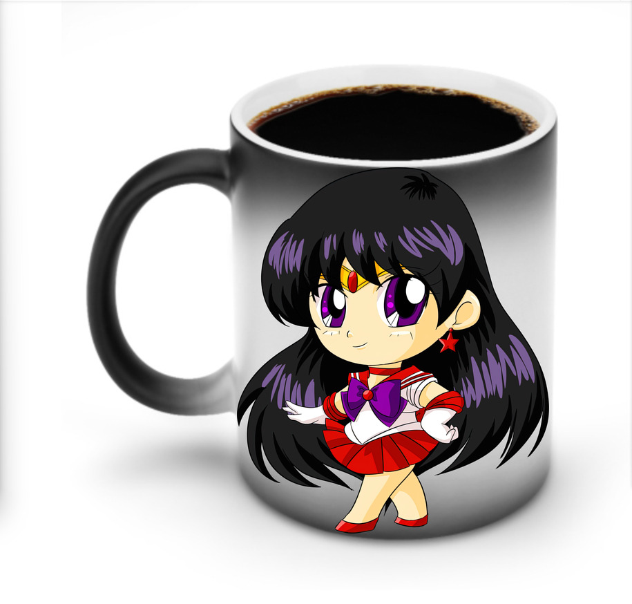 （画像用） 美少女戦士セーラームーン 火野レイ ひの レイ Sailor Moon Hino Rei （セーラーマーズ,Sailor Mars） 温度変色マグカップ