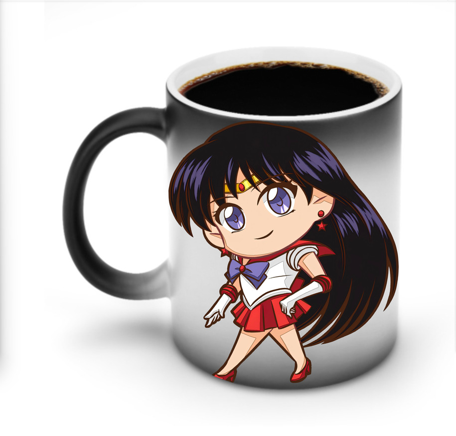 （画像用） 美少女戦士セーラームーン 火野レイ ひの レイ Sailor Moon Hino Rei （セーラーマーズ,Sailor Mars） 温度変色マグカップ