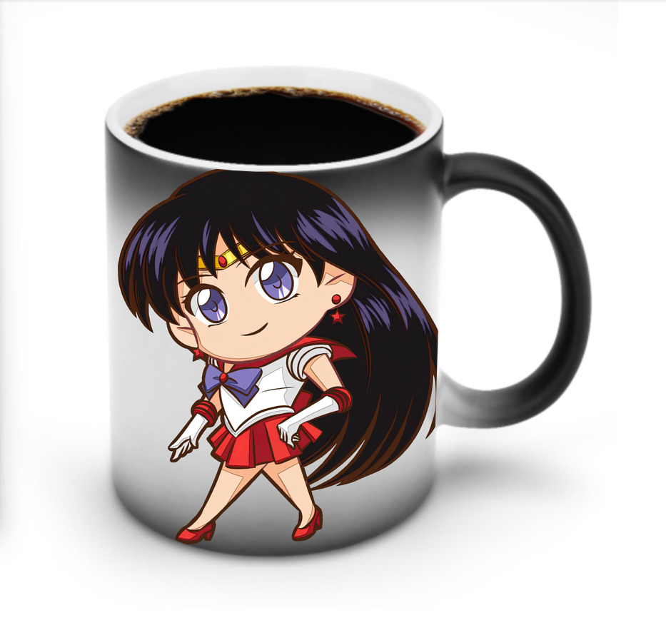 （画像用） 美少女戦士セーラームーン 火野レイ ひの レイ Sailor Moon Hino Rei （セーラーマーズ,Sailor Mars） 温度変色マグカップ