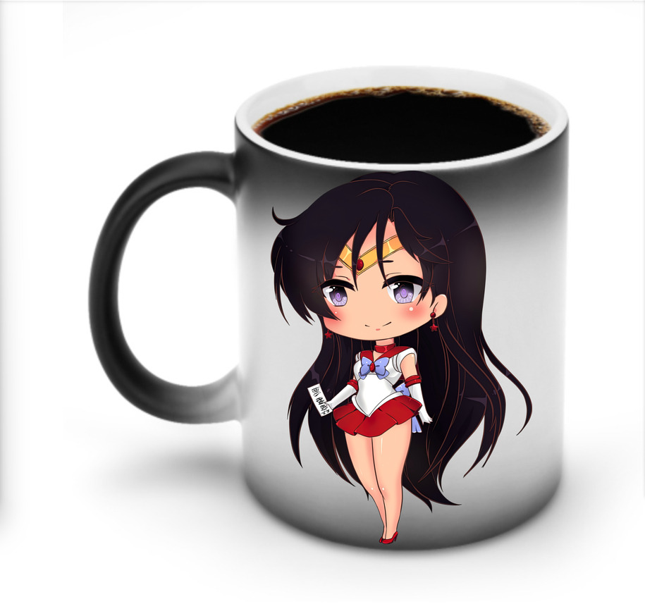 （画像用） 美少女戦士セーラームーン 火野レイ ひの レイ Sailor Moon Hino Rei （セーラーマーズ,Sailor Mars） 温度変色マグカップ