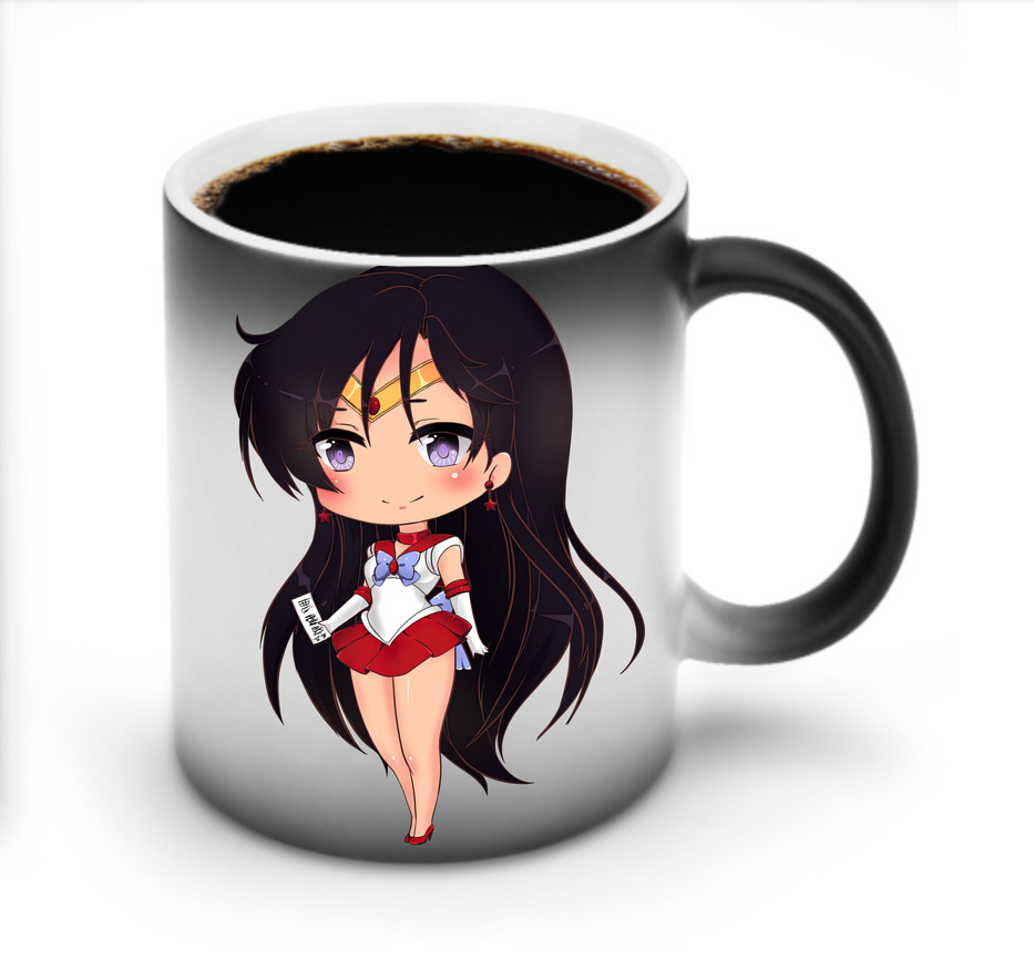 （画像用） 美少女戦士セーラームーン 火野レイ ひの レイ Sailor Moon Hino Rei （セーラーマーズ,Sailor Mars） 温度変色マグカップ