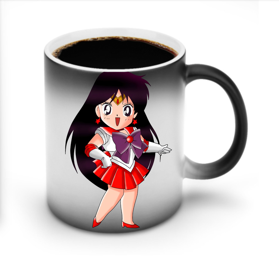 （画像用） 美少女戦士セーラームーン 火野レイ ひの レイ Sailor Moon Hino Rei （セーラーマーズ,Sailor Mars） 温度変色マグカップ