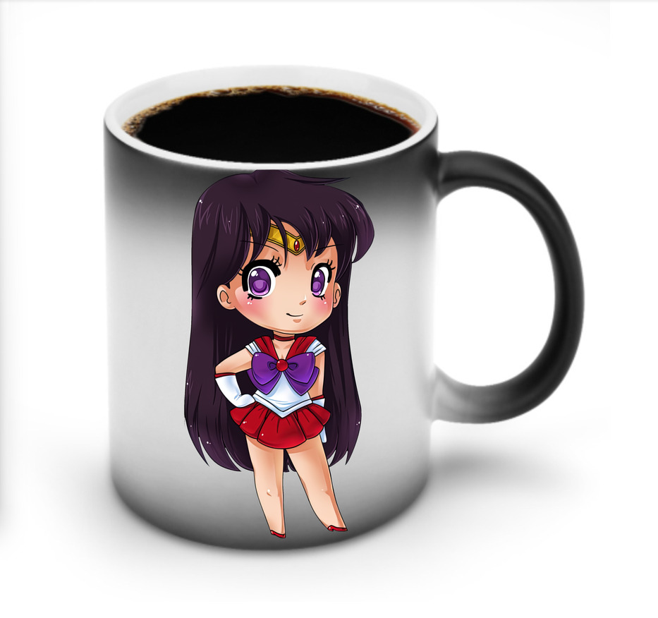 （画像用） 美少女戦士セーラームーン 火野レイ ひの レイ Sailor Moon Hino Rei （セーラーマーズ,Sailor Mars） 温度変色マグカップ