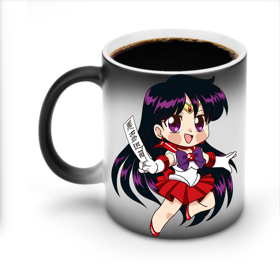 （画像用） 美少女戦士セーラームーン 火野レイ ひの レイ Sailor Moon Hino Rei （セーラーマーズ,Sailor Mars） 温度変色マグカップ