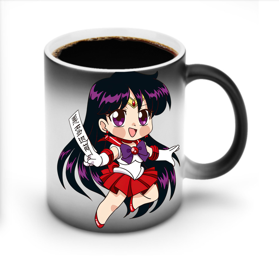 （画像用） 美少女戦士セーラームーン 火野レイ ひの レイ Sailor Moon Hino Rei （セーラーマーズ,Sailor Mars） 温度変色マグカップ