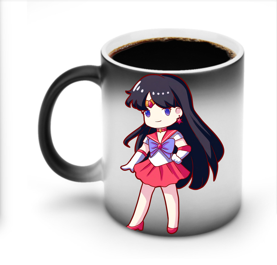 （画像用） 美少女戦士セーラームーン 火野レイ ひの レイ Sailor Moon Hino Rei （セーラーマーズ,Sailor Mars） 温度変色マグカップ