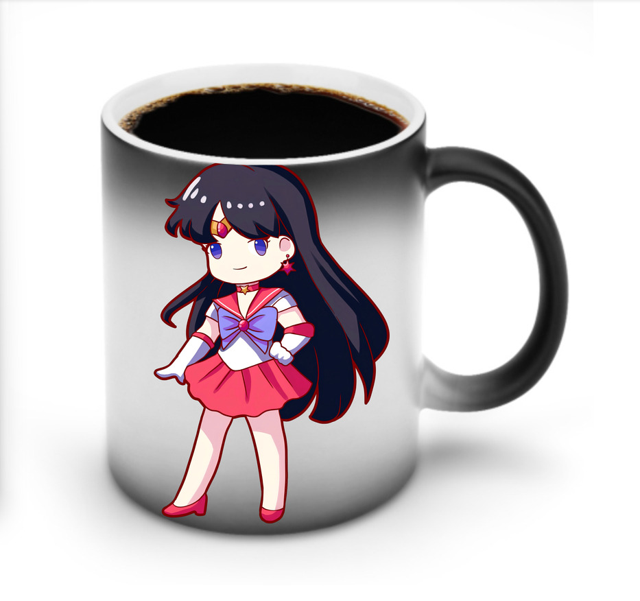 （画像用） 美少女戦士セーラームーン 火野レイ ひの レイ Sailor Moon Hino Rei （セーラーマーズ,Sailor Mars） 温度変色マグカップ