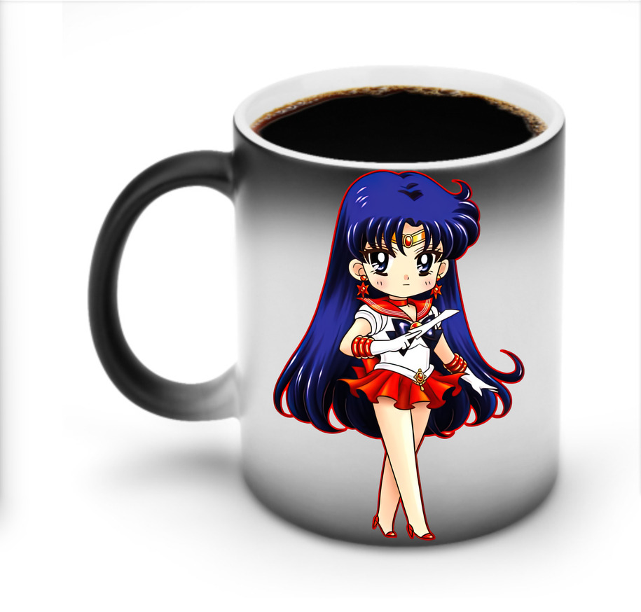 （画像用） 美少女戦士セーラームーン 火野レイ ひの レイ Sailor Moon Hino Rei （セーラーマーズ,Sailor Mars） 温度変色マグカップ